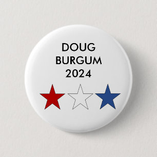 Badge Rond 5 Cm Bouton Doug Burgum pour Président 2024
