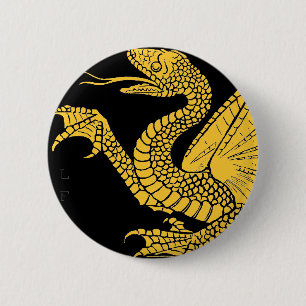 Badge Rond 5 Cm Bouton Dragon