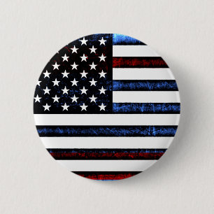 Badge Rond 5 Cm Bouton drapeau américain