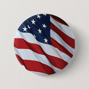Badge Rond 5 Cm Bouton drapeau américain