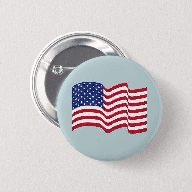Badge Rond 5 Cm Bouton Drapeau Américain Cadeau (Devant & derrière)