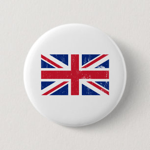 Badge Rond 5 Cm Bouton Drapeau Anglais Union Jack