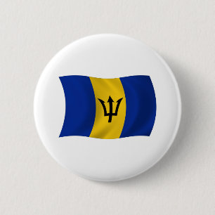 Badge Rond 5 Cm Bouton Drapeau Barbade