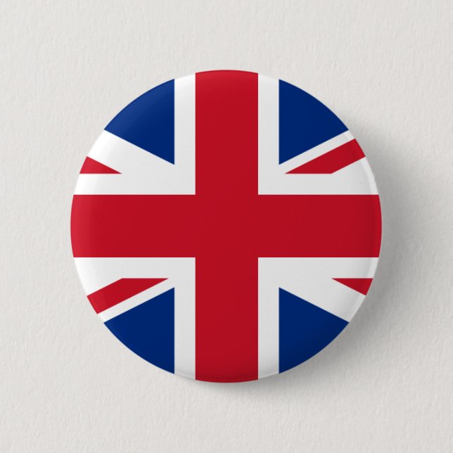 Badge Rond 5 Cm Bouton drapeau britannique (Devant)
