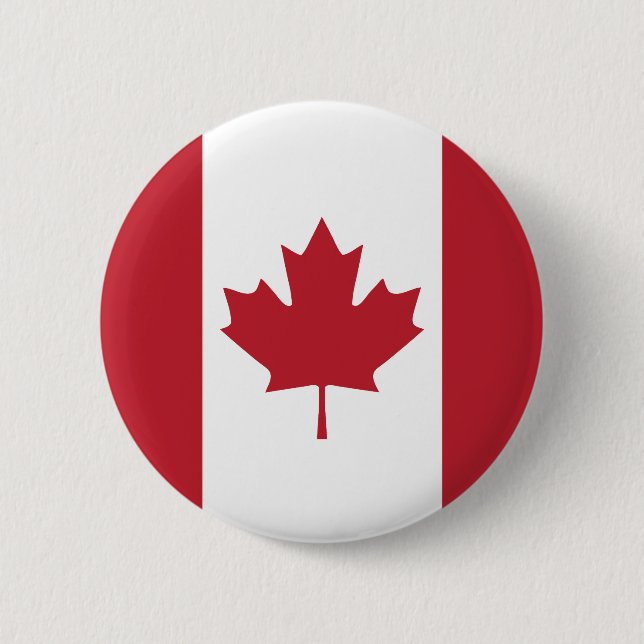 Badge Rond 5 Cm Bouton Drapeau Canada (Devant)