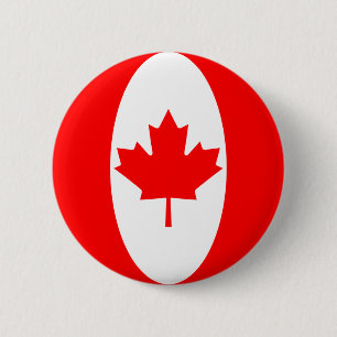 Badge Rond 5 Cm Bouton Drapeau de Fisheye Canada