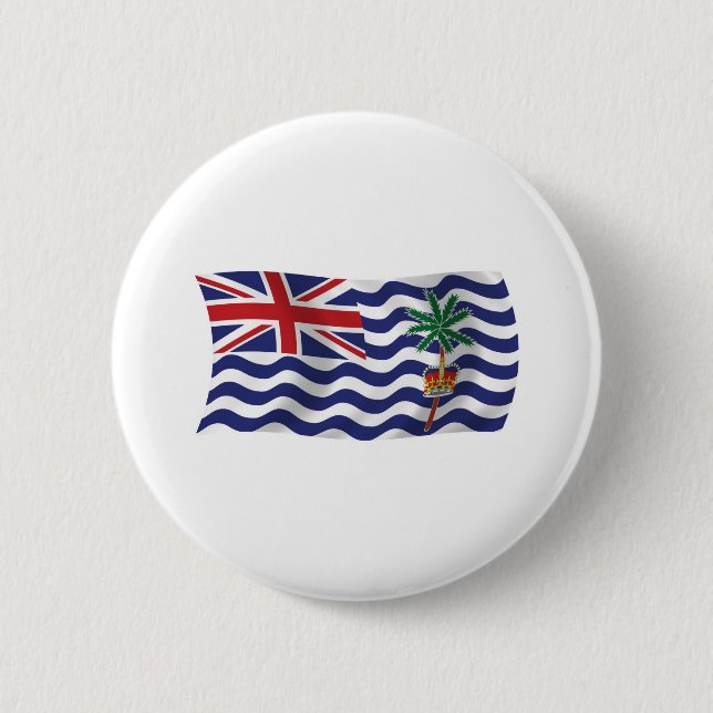 Badge Rond 5 Cm Bouton Drapeau de l'océan Indien (Devant)