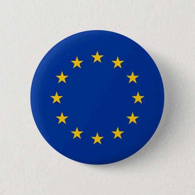 Badge Rond 5 Cm Bouton drapeau de l'Union européenne (Devant)