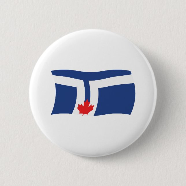 Badge Rond 5 Cm Bouton drapeau de Toronto (Devant)