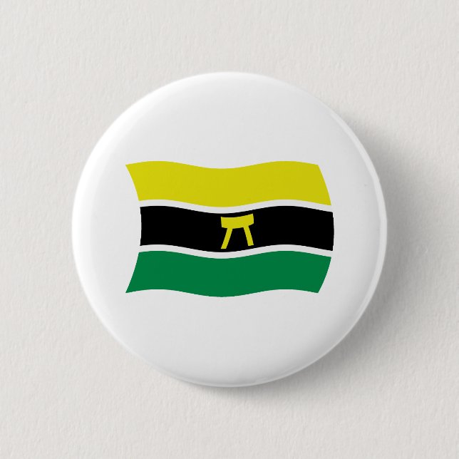 Badge Rond 5 Cm Bouton Drapeau des gens Ashanti (Devant)