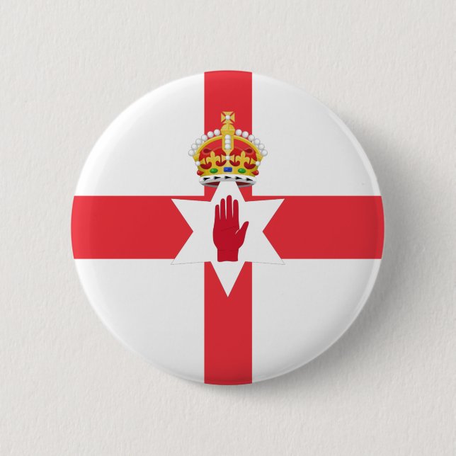 Badge Rond 5 Cm Bouton drapeau d'Irlande du Nord (Devant)