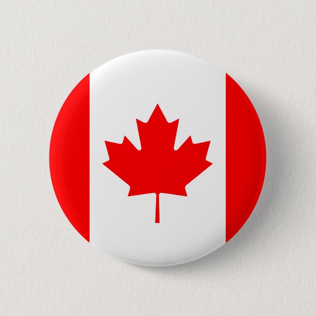 Badge Rond 5 Cm Bouton drapeau du Canada (Devant)