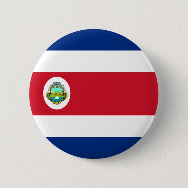 Badge Rond 5 Cm Bouton drapeau du Costa Rica (Devant)