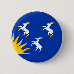Badge Rond 5 Cm Bouton Drapeau du Merionethshire