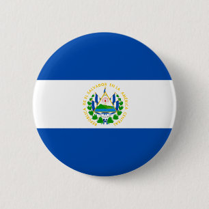 Badge Rond 5 Cm Bouton drapeau El Salvador