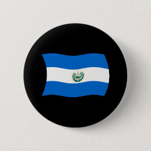 Badge Rond 5 Cm Bouton Drapeau El Salvador