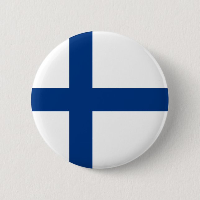 Badge Rond 5 Cm Bouton Drapeau finlandais (Finlande) (Devant)