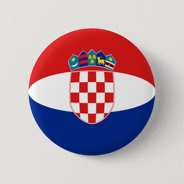 Badge Rond 5 Cm Bouton Drapeau Fisheye Croatie (Devant)