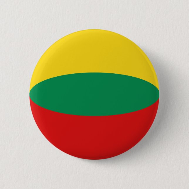 Badge Rond 5 Cm Bouton Drapeau Fisheye Lituanie (Devant)