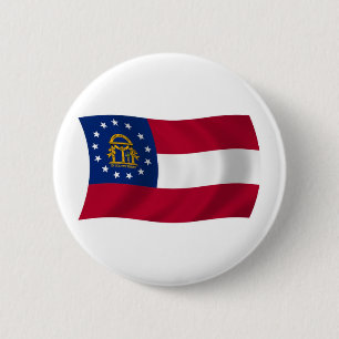Badge Rond 5 Cm Bouton Drapeau Géorgie