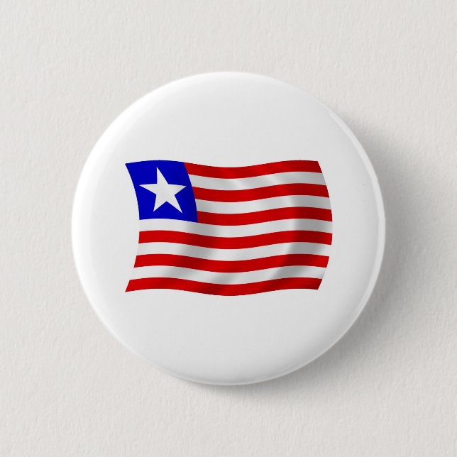 Badge Rond 5 Cm Bouton Drapeau Libéria (Devant)