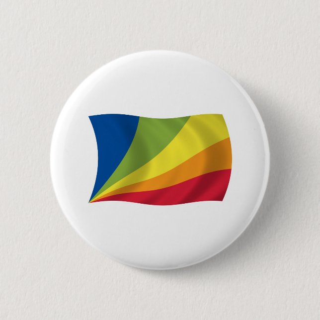 Badge Rond 5 Cm Bouton Drapeau Lingua Franca Nova (Devant)