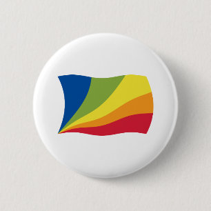 Badge Rond 5 Cm Bouton Drapeau Lingua Franca Nova