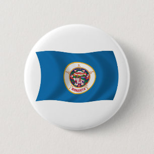 Badge Rond 5 Cm Bouton Drapeau Minnesota
