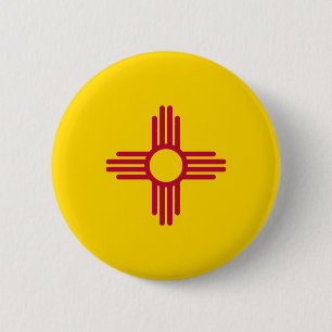 Badge Rond 5 Cm Bouton Drapeau Nouveau-Mexique
