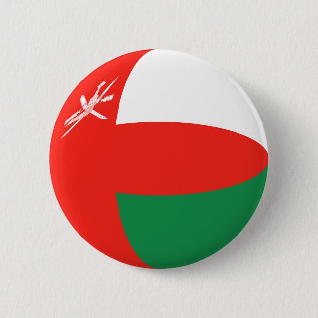 Badge Rond 5 Cm Bouton Drapeau Oman Fisheye (Devant)