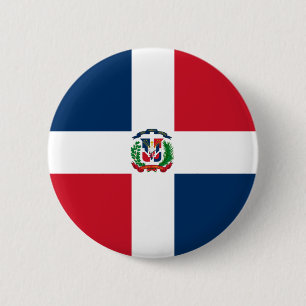 Badge Rond 5 Cm Bouton drapeau République Dominicaine