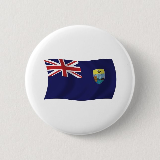Badge Rond 5 Cm Bouton Drapeau Sainte-Hélène (Devant)