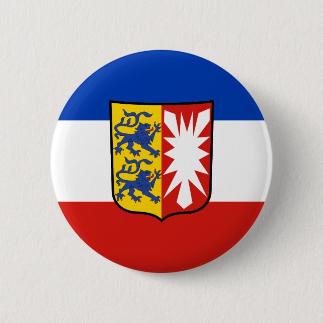 Badge Rond 5 Cm Bouton Drapeau Schleswig-Holstein Pinback (Devant)