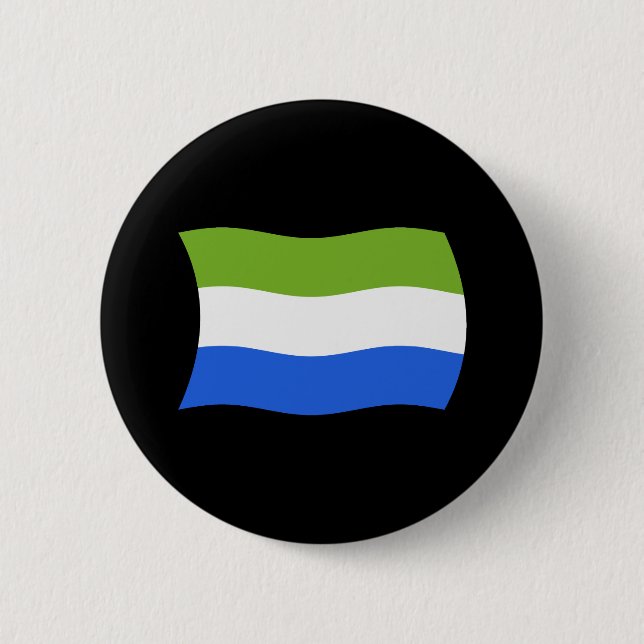 Badge Rond 5 Cm Bouton Drapeau Sierra Leone (Devant)