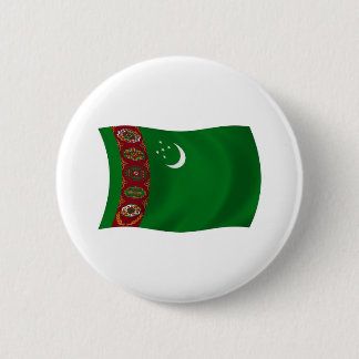 Badge Rond 5 Cm Bouton Drapeau Turkménistan