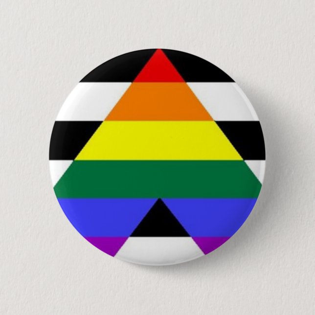 Badge Rond 5 Cm Bouton droit de fierté d'allié (Devant)