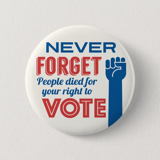 Badge Rond 5 Cm Bouton Droit de vote (Devant)