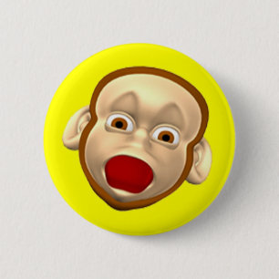 Badge Rond 5 Cm Bouton drôle d'anniversaire de singe