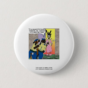 Badge Rond 5 Cm Bouton drôle de dessin animé de chien stérilisé