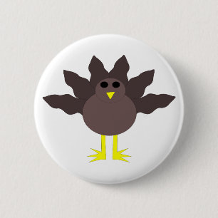 Badge Rond 5 Cm Bouton drôle de dindon de Thanksgiving