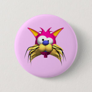 Badge Rond 5 Cm Bouton drôle de fête d'anniversaire de chat