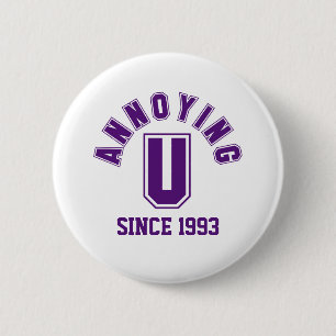 Badge Rond 5 Cm Bouton drôle et agaçant, violet