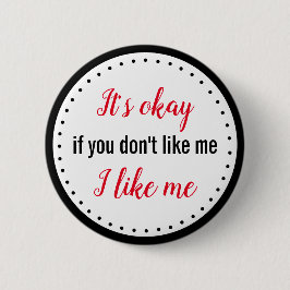 Badge Rond 5 Cm Bouton Drôle J'Aime Moi