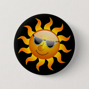 Badge Rond 5 Cm Bouton drôle Summer Sun