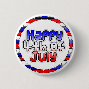 Badge Rond 5 Cm Bouton du 4 juillet