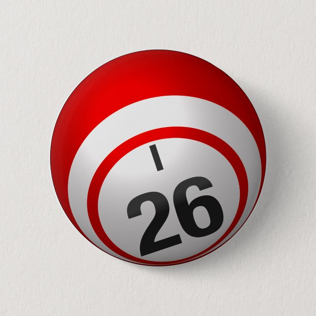 Badge Rond 5 Cm Bouton du bingo-test I 26 (Devant)