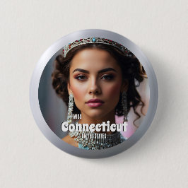 Badge Rond 5 Cm Bouton du bouton de la colonne brillante métalliqu
