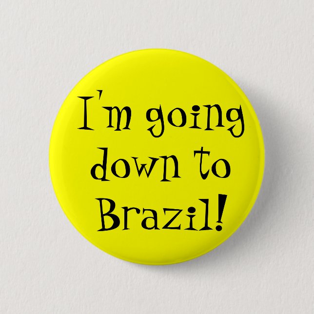 Badge Rond 5 Cm Bouton du Brésil (Devant)