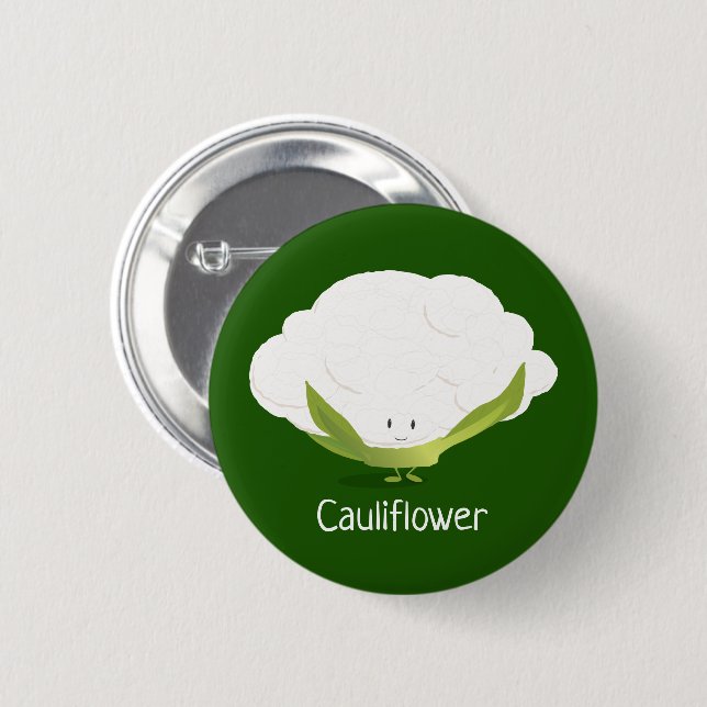Badge Rond 5 Cm Bouton du caractère | de chou-fleur (Devant & derrière)