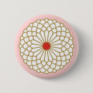 Badge Rond 5 Cm Bouton du chrysanthème I